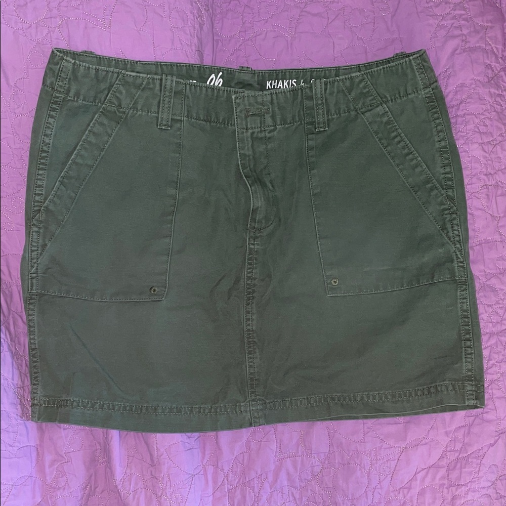 GAP Women's Mini Skirt - Dark Green
